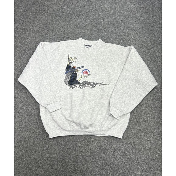 Vintage 90'S Lee printed sweatshirt, made in the USA, men's size XL cotton gray type Vintage Second Hand